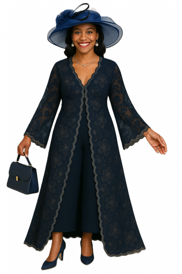 Midnight Elegance Lace Ensemble