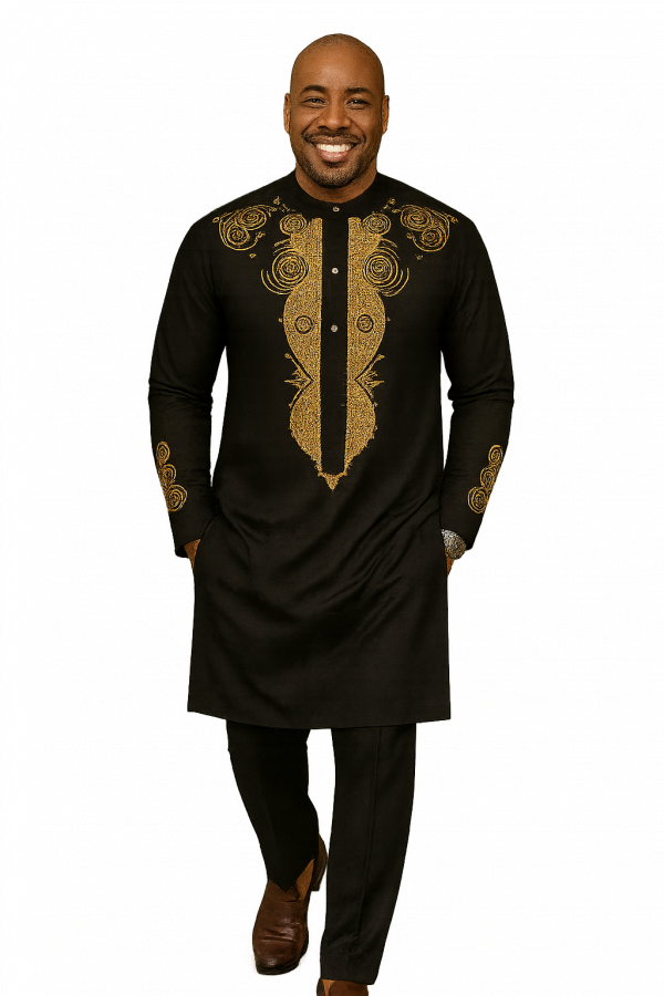 Elegant Men’s Embroidered Kaftan