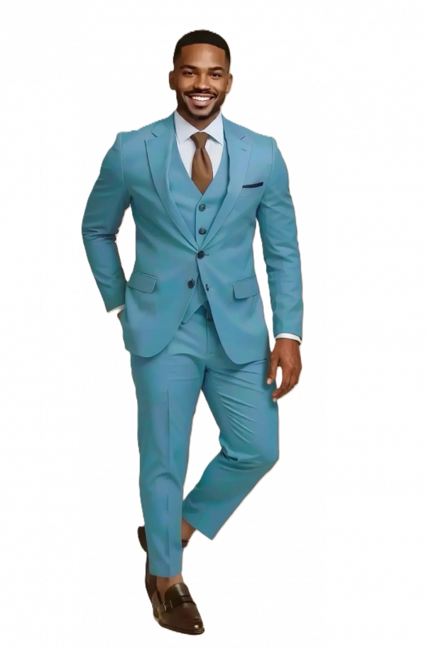 Sky Blue Three-Piece Suit