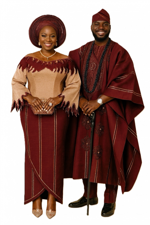 Traditional Couple Ensemble Ivory Coast