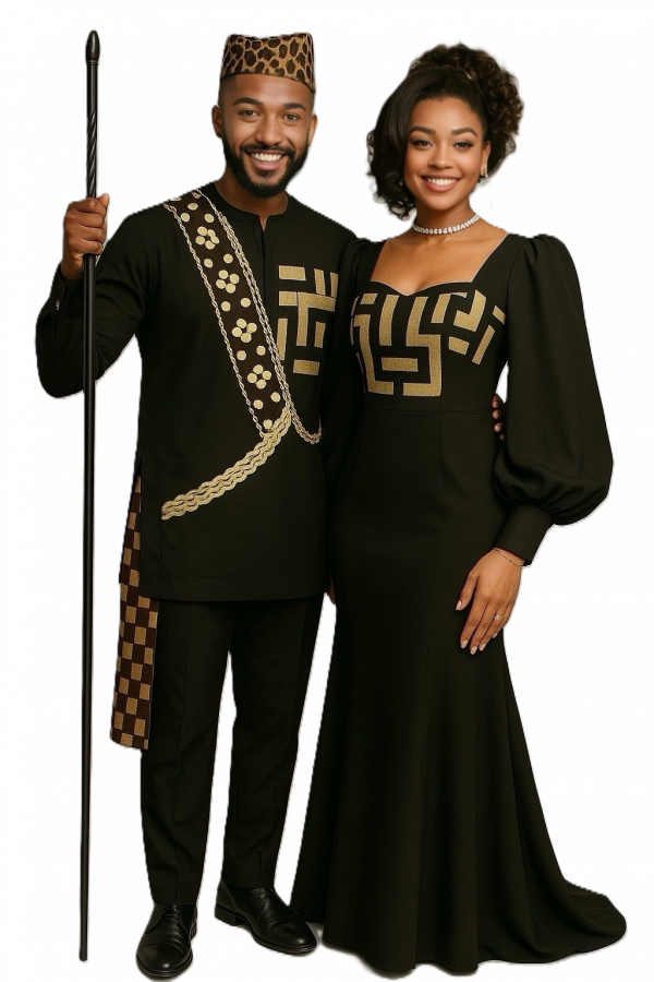 Royal Congo DR Heritage Couple’s Ensemble