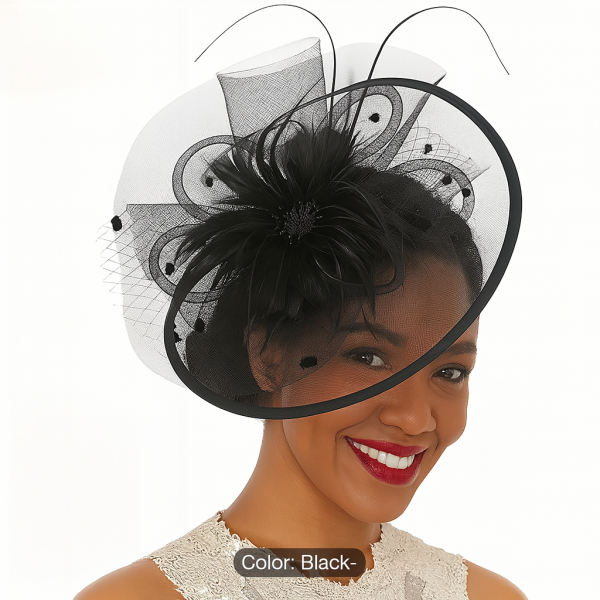 Black Fascinator Headpiece
